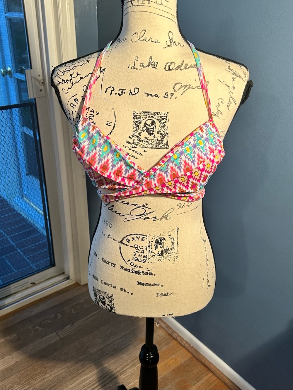 Victoria's Secret Multicolor Ikat Bikini Top
